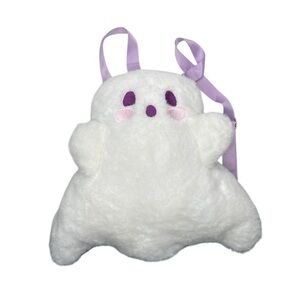 Kawaii Japanese Style White Cartoon Ghost Plush Backpack
